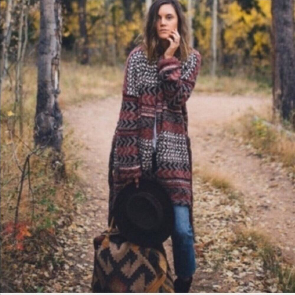 Free People chunky pattern long cardigan - Picture 2 of 8
